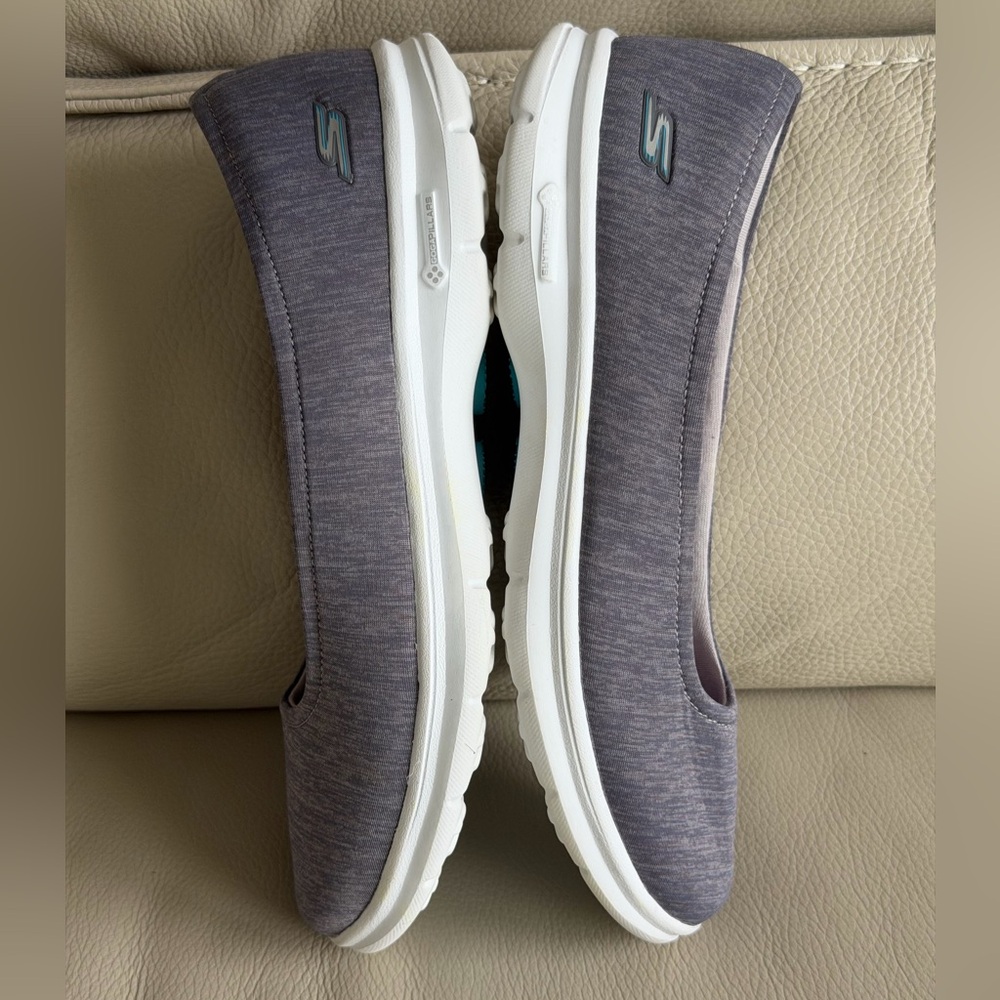 Skechers Go Step Lite Women's Gray Slip-On Flats Shoes - 9,5 - Picture 8 of 12
